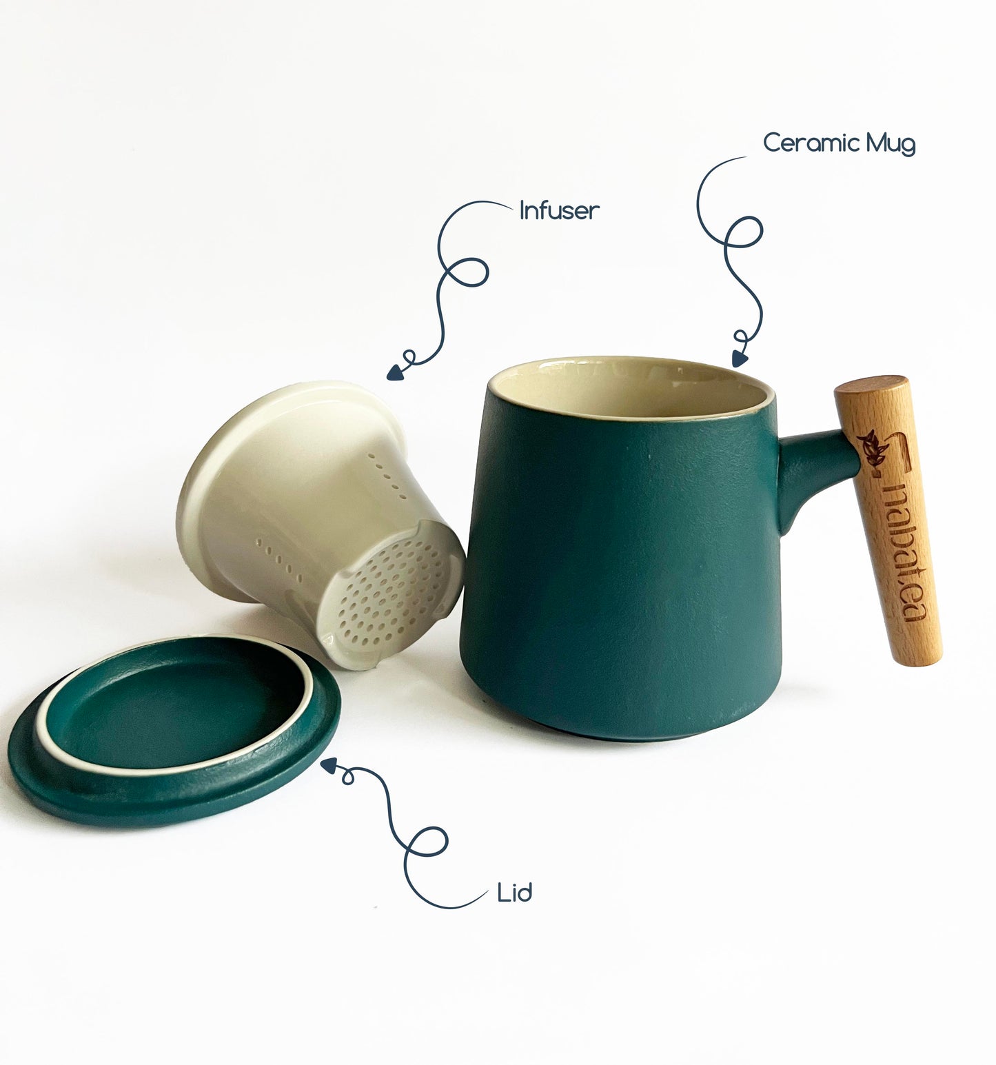 Ceramic Mug with Infuser and Lid