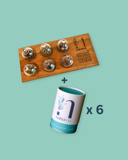 Tea Tray Display + 6 Medium Tea Containers