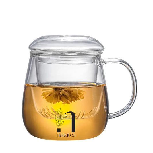 Glass Tea Cup With Infuser And Lid